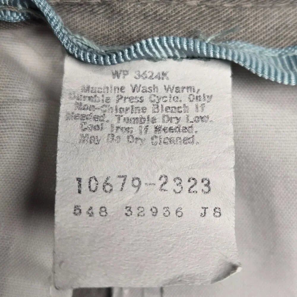 Vintage Levi’s Sevens Exact Trousers Men’s 38x27 Gray Pleated Pants USA 1990s